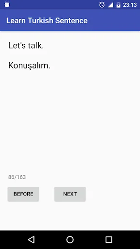 English Turkish Sentence