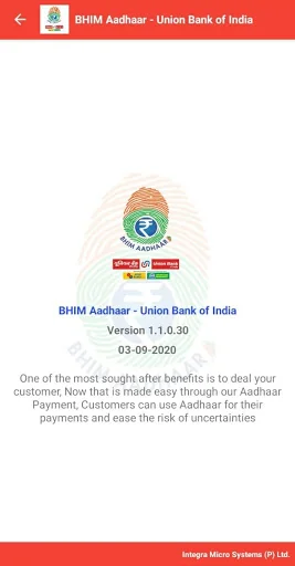 BHIM Aadhaar - UBI