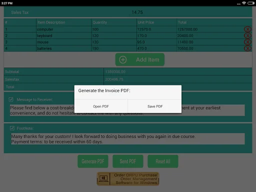 Invoice PDF Maker for Mobile screenshot 3