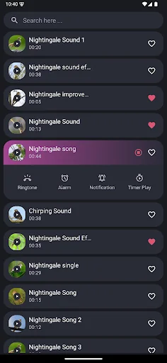 Nightingale Bird Sounds screenshot 2