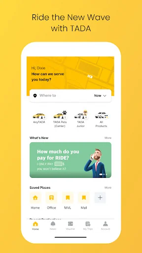TADA - Taxi, Cab, Ride Hailing screenshot 1