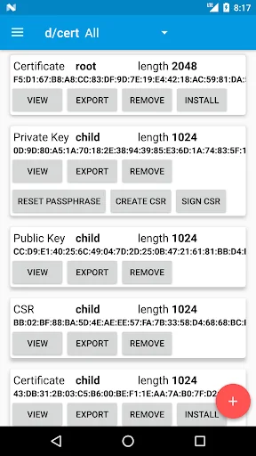 Dory - Certificate (RSA/CSR/x5