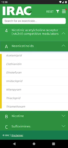 IRAC Mode of Action screenshot 2