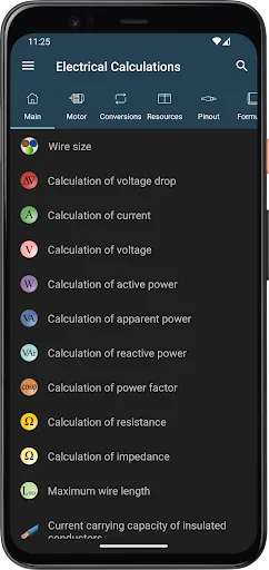 Electrical Calculations screenshot 1