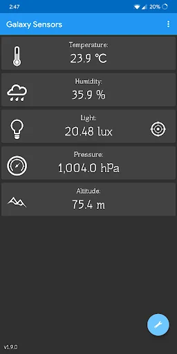 Galaxy Sensors screenshot 1