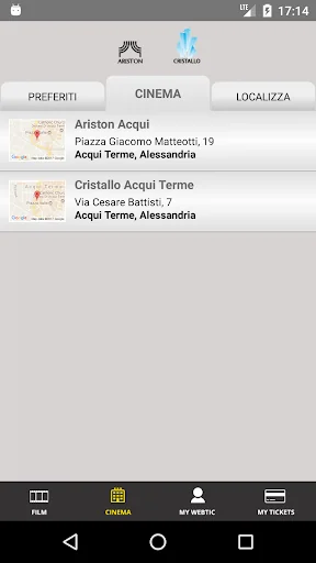 Webtic Ariston e Cristallo Cin