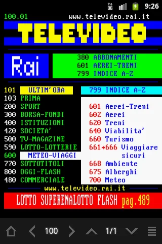 Televideo Teletext screenshot 1