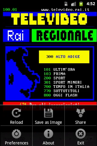 Televideo Teletext screenshot 2
