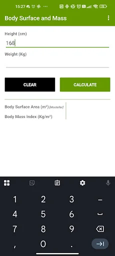 Body Surface and Mass screenshot 1