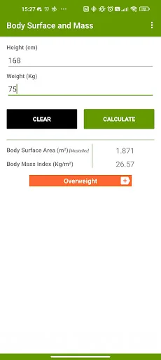 Body Surface and Mass screenshot 2