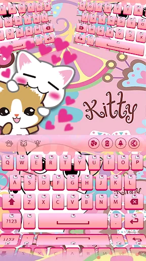 Love Kitty Keyboard screenshot 2