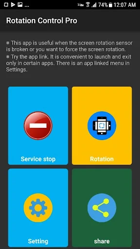 Screen rotation control pro