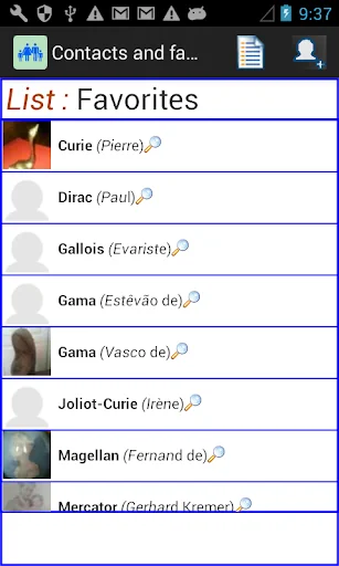 Contacts and family