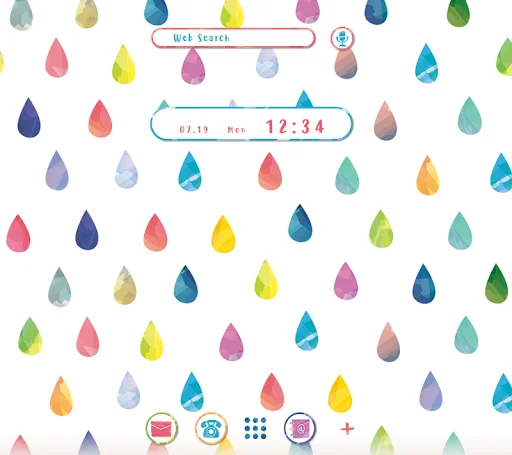 Colorful Raindrops Theme
