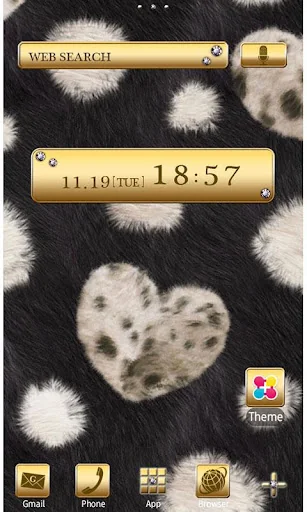 Chic Theme FUR HEART -BLACK-