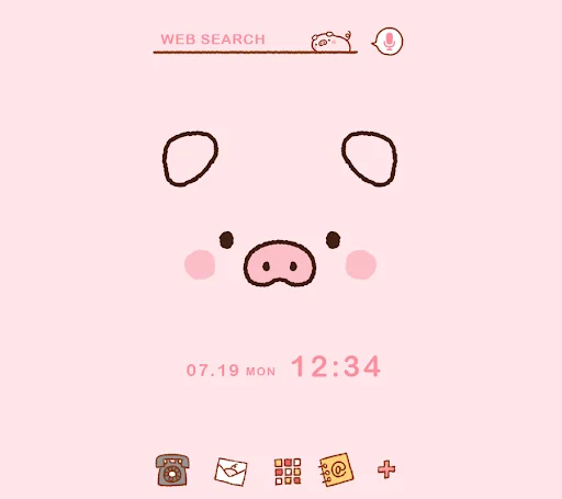 Piggy Face Theme +HOME