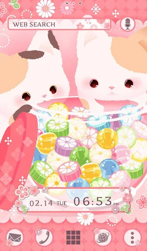 -Candy Cats- Theme +HOME screenshot 1