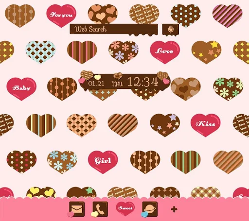 Chocolate Hearts Wallpaper