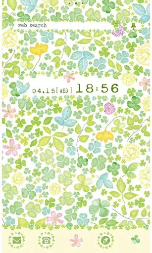 Spring Theme-Field of Clovers screenshot 1