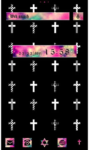 Crosses on Black Wallpaper