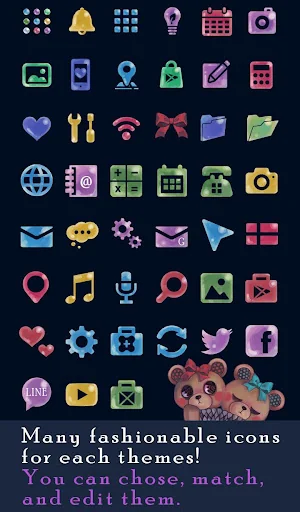 Cute wallpaper-Nighttime Bears screenshot 4