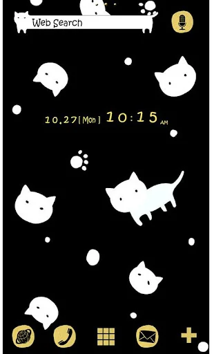 Cute Wallpaper Dots 'n' Cats screenshot 1