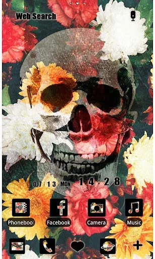 Cool Theme-Flower Skull-