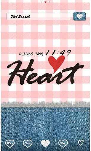 -Gingham Heart- Theme +HOME