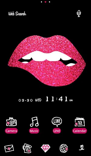 Glitter Lip Wallpaper