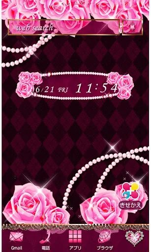 Glitter rose テーマ