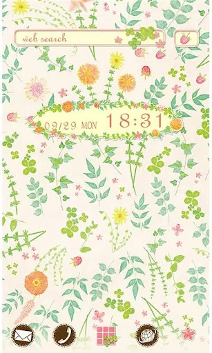 Flower Wallpaper Green Leaf screenshot 1