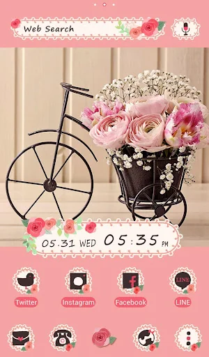 Cute Wallpaper Flower Bicycle