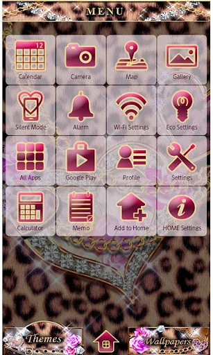 Leopard Hearts Wallpaper Theme screenshot 2