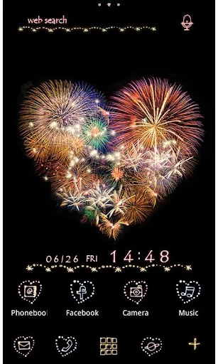 Fireworks Heart Wallpaper