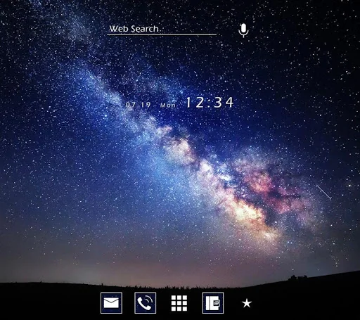 Starry Sky Theme +HOME screenshot 1