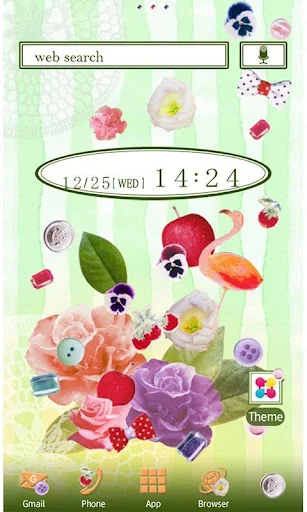 Flamingo Flower Theme +HOME