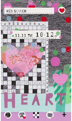 Collage Theme Crossword Heart