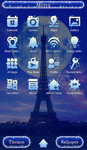 Full Moon Eiffel Tower Theme screenshot 2