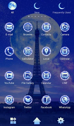 Full Moon Eiffel Tower Theme screenshot 3