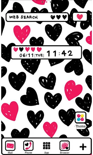 Cute Wallpaper Graffiti Hearts screenshot 1