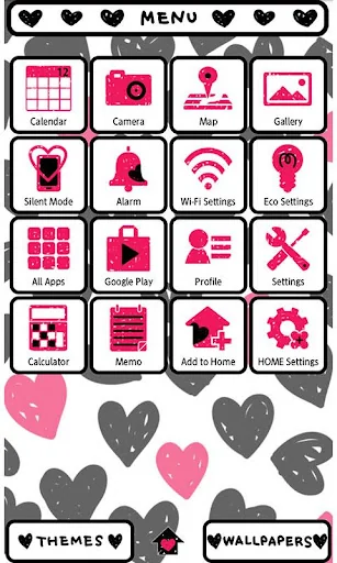 Cute Wallpaper Graffiti Hearts screenshot 2