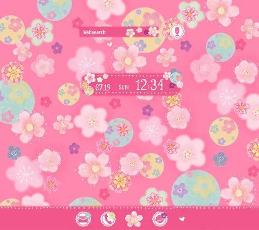 Cute Theme-Flowers and Circles screenshot 1