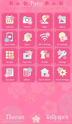 Cute Theme-Flowers and Circles screenshot 2