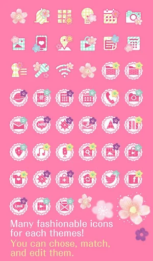 Cute Theme-Flowers and Circles screenshot 4