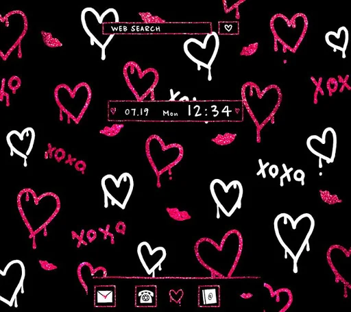 Glitter Hearts  Wallpaper