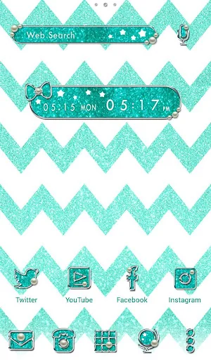 Mint Glitter Theme +HOME