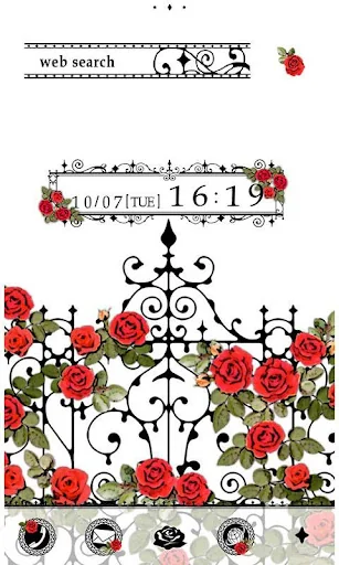 Simple Wallpaper Rosy Fence