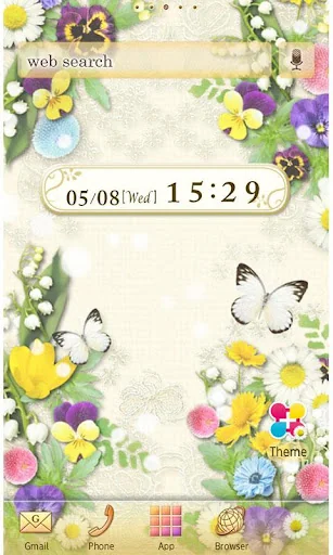 White Garden Wallpaper Theme screenshot 1