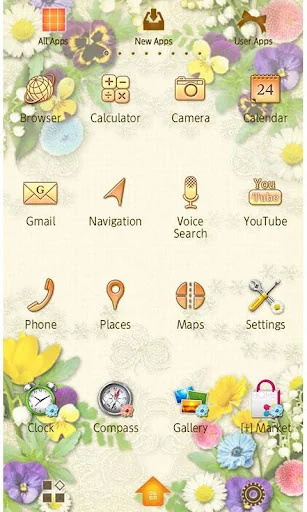 White Garden Wallpaper Theme screenshot 3