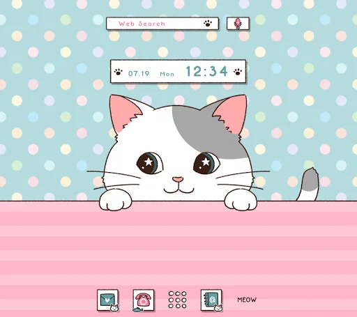 Peeking Cat Theme +HOME